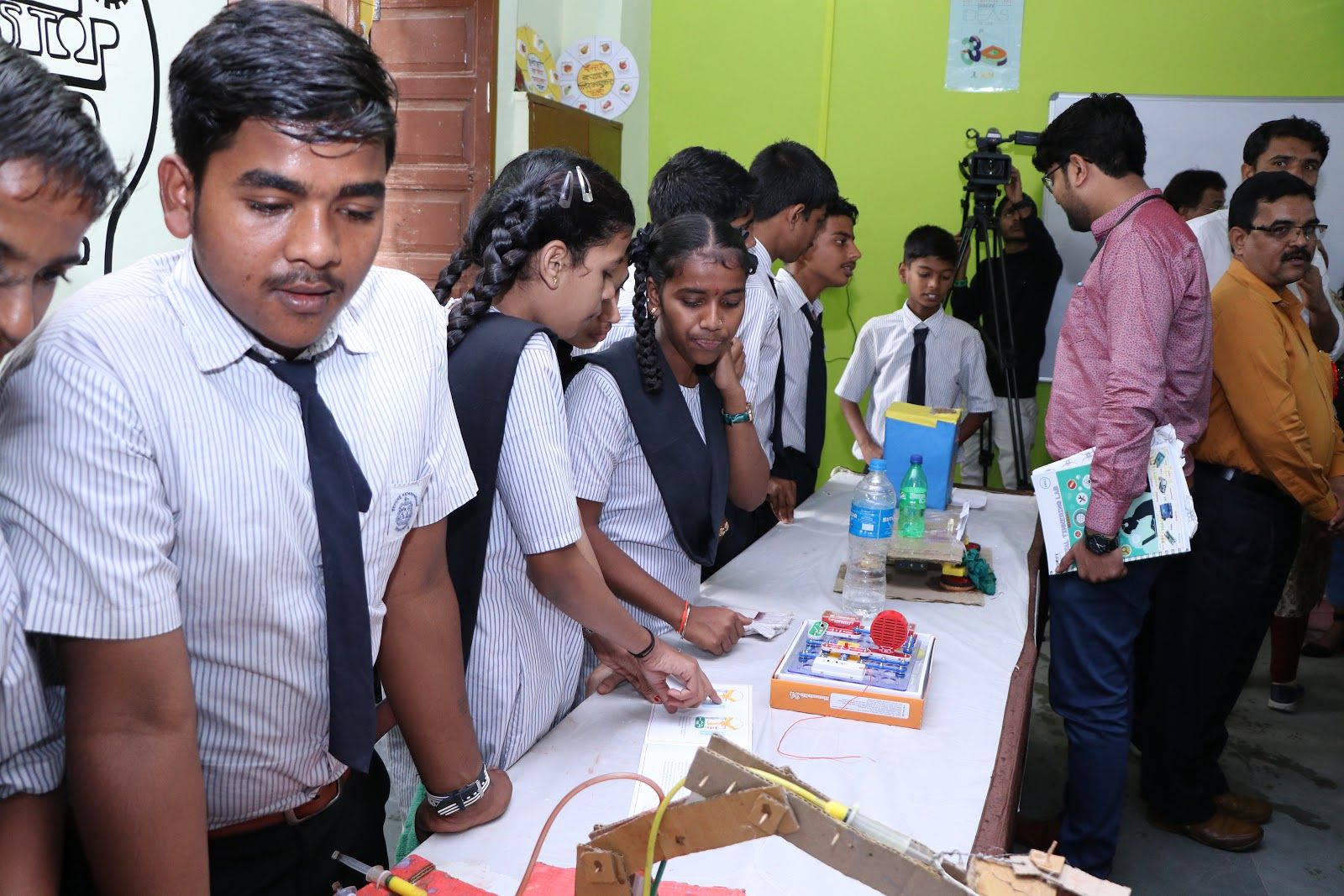 An exhibition of maker projects at a school in Borivali.